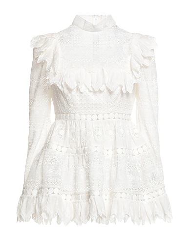 ZIMMERMANN Top Bianco 100% Poliestere, Cotone