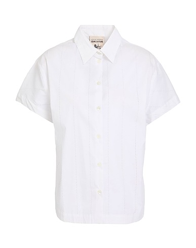 SEMICOUTURE Solid color shirts & blouses 79% Cotton, 18% Polyamide, 3% Elastane