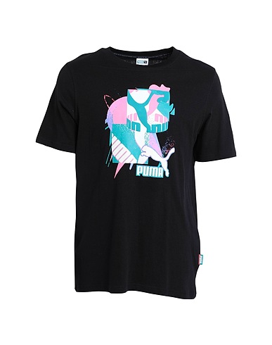 PUMA T-shirt Fandom Graphic Tee
 Black 100% Cotton