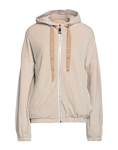 KHRISJOY Hooded track jacket  Light grey 80% Cotton, 20% Polyamide