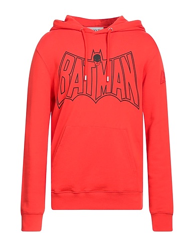 LANVIN Hooded track jacket  Red 100% Cotton, Elastane
