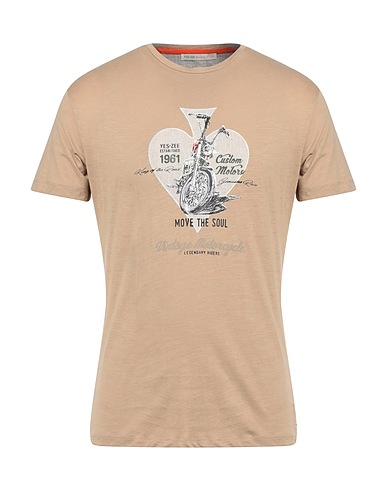 YES ZEE by ESSENZA T-shirt Beige 100% Cotone