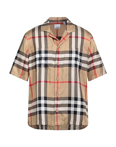 BURBERRY Patterned shirt Khaki 100% Silk