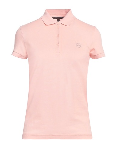 ARMANI EXCHANGE Polo shirt Light pink 100% Cotton