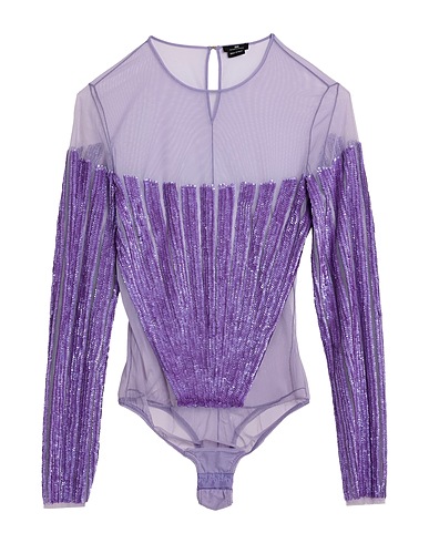 ELISABETTA FRANCHI TOPWEAR Lilac 73% Polyamide, 27% Elastane