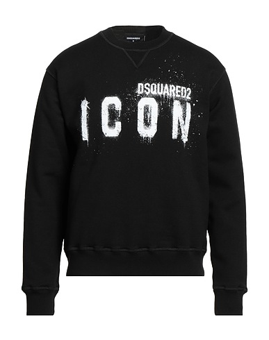 DSQUARED2 Sweatshirt Black 100% Cotton, Elastane