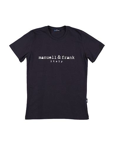 MANUELL & FRANK T-shirt Midnight blue 90% Cotton, 10% Elastane