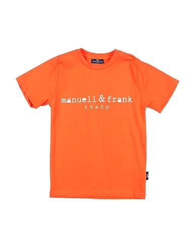 MANUELL & FRANK T-shirt Arancione 90% Cotone, 10% Elastan