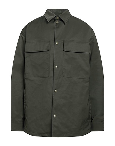 VALENTINO GARAVANI Solid colour shirt Military green 64% Polyester, 36% Elastomultiester