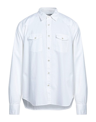 OFFICINE GÉNÉRALE Solid colour shirt White 100% Cotton