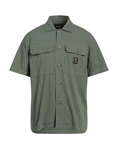 DEUS EX MACHINA Solid colour shirt Military green 97% Cotton, 3% Elastane
