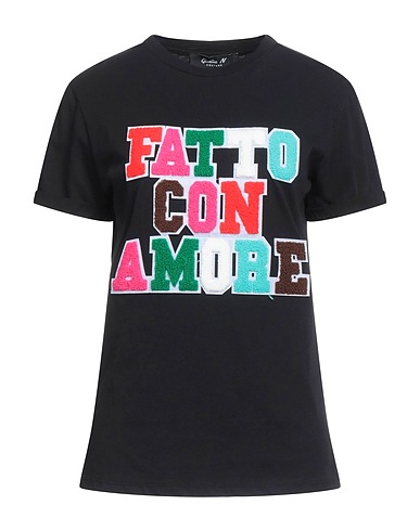 GIULIA N COUTURE T-shirt Black 100% Cotton