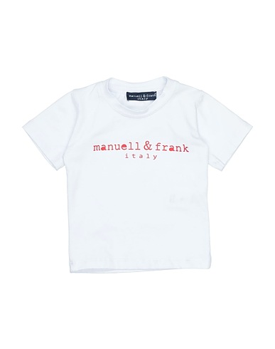 MANUELL & FRANK T-shirt White 90% Cotton, 10% Elastane