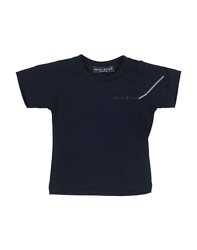 MANUELL & FRANK T-shirt Navy 90% Cotton, 10% Elastane