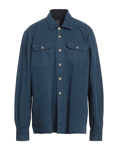 ELEVENTY Camicia tinta unita Blu notte 100% Cotone