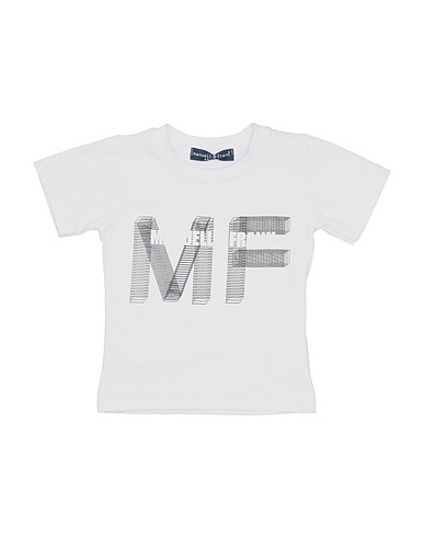 MANUELL & FRANK T-shirt White 90% Cotton, 10% Elastane