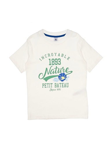 PETIT BATEAU T-shirt Ivory 100% Cotton