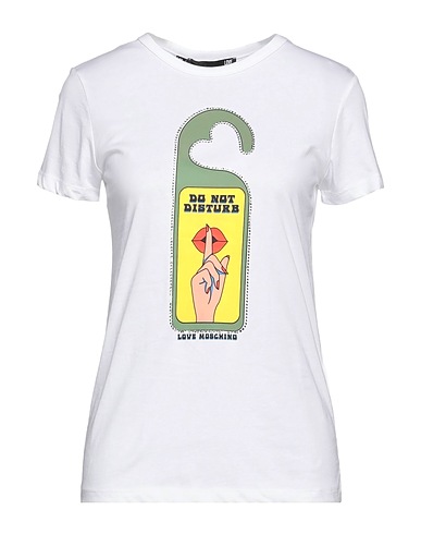LOVE MOSCHINO T-shirt White 100% Cotton, Elastane