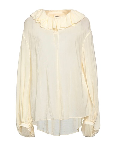 KHAITE Top Pastel yellow 78% Cotton, 22% Silk