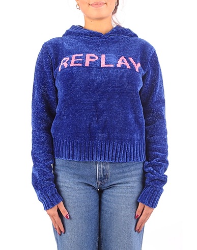 REPLAY Sweatshirt Sweatshirt Blue Synthetic fibers