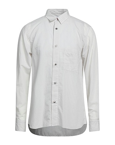 AGLINI Striped shirt Light grey 77% Cotton, 23% Polyamide