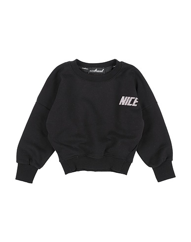 NICEBRAND Felpa Nero 100% Cotone