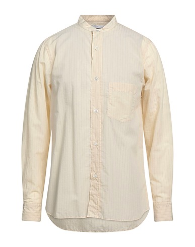 AGLINI Camicia a righe Beige 77% Cotone, 23% Poliammide