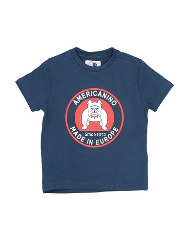 AMERICANINO T-shirt Blu 95% Cotone, 5% Elastan