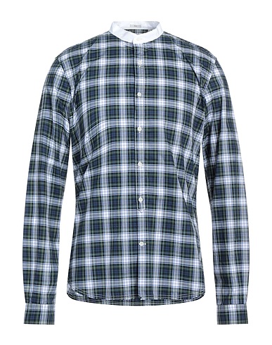 HIMON'S Checked shirt Dark green 100% Cotton