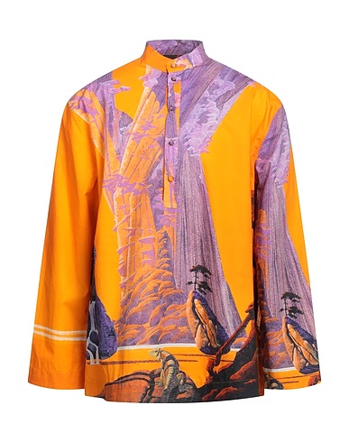 VALENTINO GARAVANI Patterned shirt Orange 100% Cotton