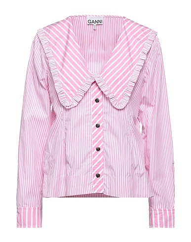 GANNI Patterned shirts & blouses Pink 100% Organic cotton