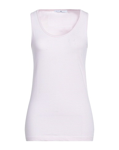 MASSIMO REBECCHI Tank top Light pink 90% Cotton, 10% Elastane