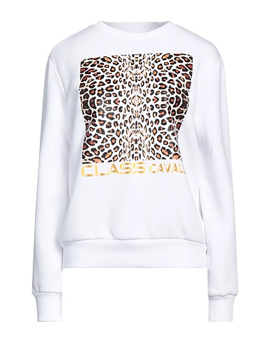 CAVALLI CLASS Sweatshirt White 65% Cotton, 35% Polyester