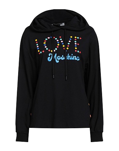 LOVE MOSCHINO Hoodie Schwarz 100% Baumwolle, Elastan