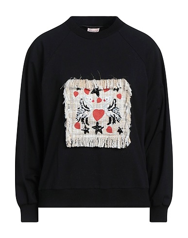 ROSAMUND MOISELLE Sweatshirt Schwarz 94% Baumwolle, 6% Polyurethan