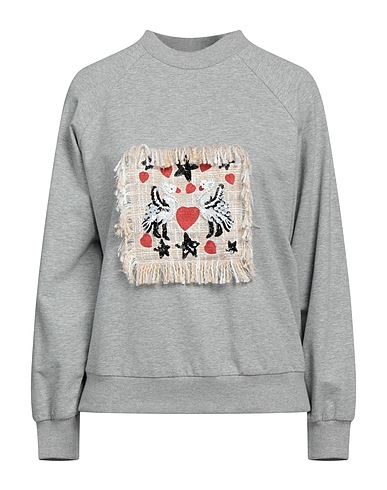 ROSAMUND MOISELLE Sweatshirt Grey 94% Cotton, 6% Polyurethane