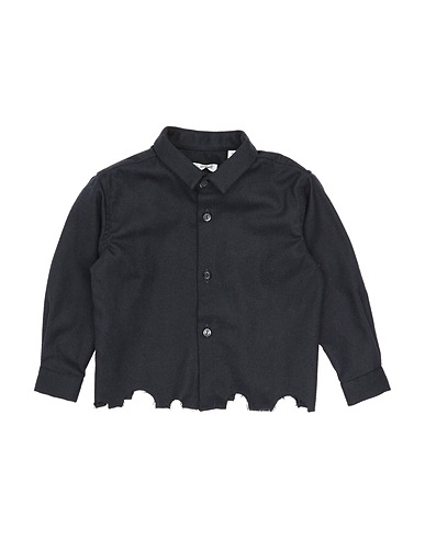 MOOD_ONE Solid color shirt Midnight blue 97% Cotton, 3% Elastane