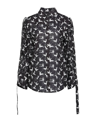 ROSAMUND MOISELLE Patterned shirts & blouses Black 100% Polyester