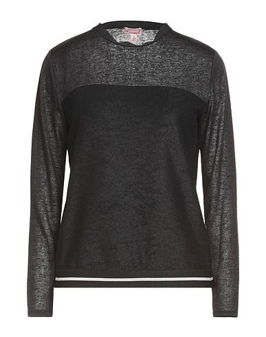 ROSAMUND MOISELLE T-shirt Nero 88% Poliestere, 12% Cotone, Lino
