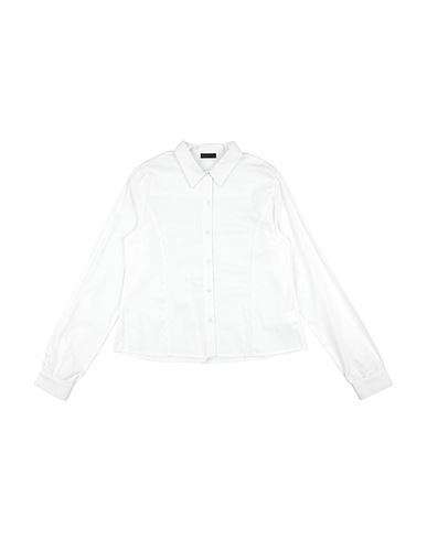 FUN & FUN Solid colour shirts & blouses White 100% Cotton