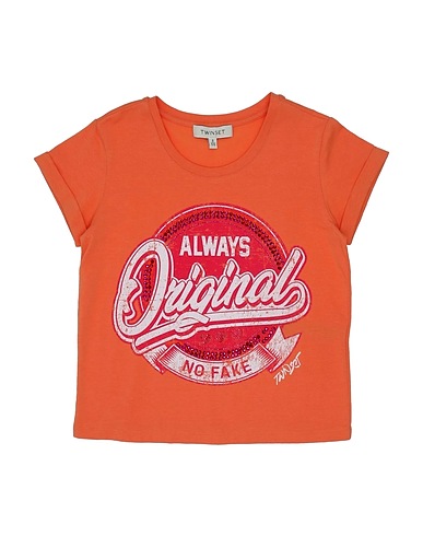 TWINSET T-shirt Arancione 95% Cotone, 5% Elastan
