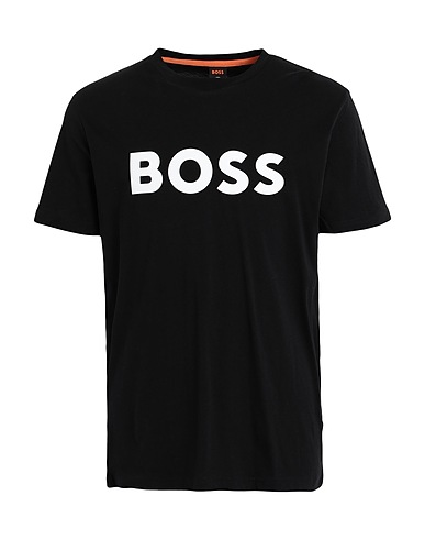 BOSS T-Shirt Schwarz 100% Baumwolle