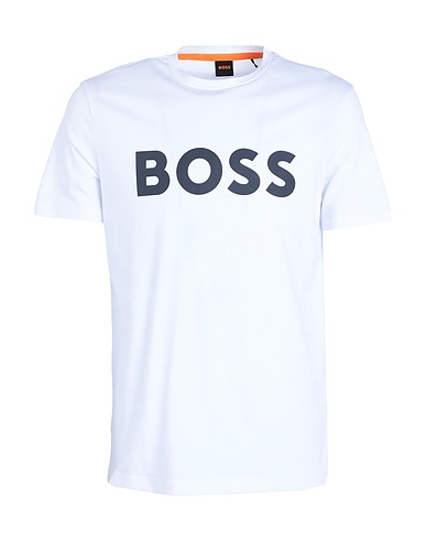 BOSS T-shirt Bianco 100% Cotone