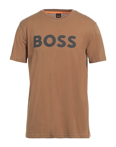BOSS T-shirt Marrone 100% Cotone