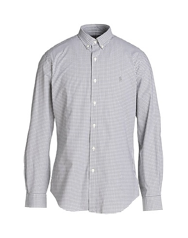 POLO RALPH LAUREN Checked shirt Grey 91% Cotton, 9% Elastane