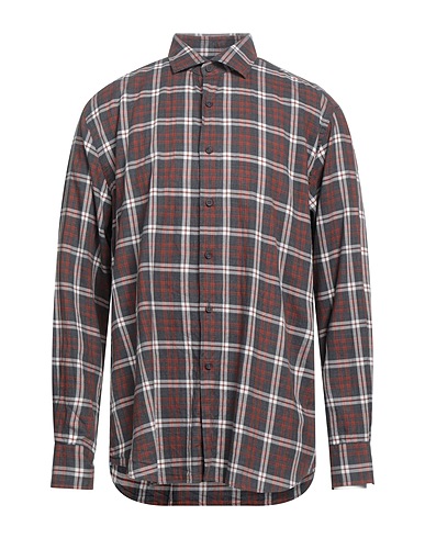 XACUS Checked shirt Grey 100% Cotton