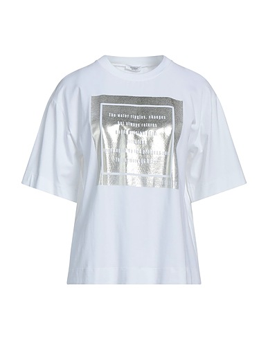 PESERICO Oversize-T-Shirt White 91% Cotton, 9% Elastane