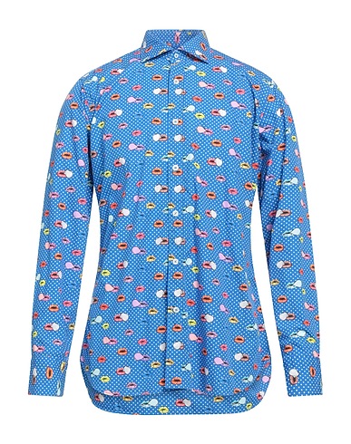 CALIBAN 820 | Azure Men‘s Patterned Shirt | YOOX