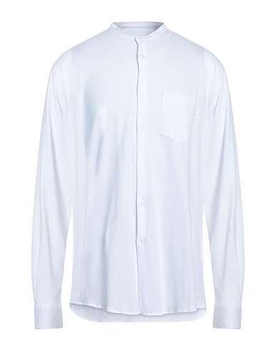 DANIELE ALESSANDRINI HOMME Solid color shirt White 100% Cotton