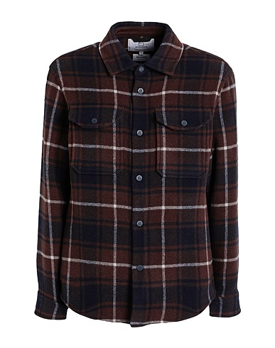WOOLRICH Kariertes Hemd Schokobraun 50% Baumwolle, 32% Wolle, 13% Polyamid, 5% Andere Fasern